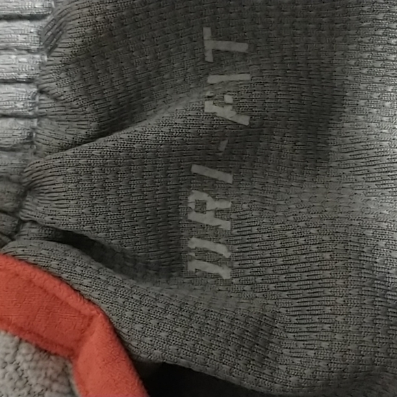 (L) Grey with Red Trim Nike Basketball Shorts - Picture 4 of 12